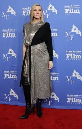 February 10, 2023, Santa Barbara, California, U.S: Movie Star Cate Blanchett on the Red Carpet at the historic Arlington Theater where she is receiving the Outstanding Performer of the Year Award at the Santa Barbara International FIlm Festival (SBIFF) for her performance in ToÂ¡r on February 10, 2023. Santa Barbara U.S. - ZUMAk144 20230210_znp_k144_029 Copyright: xAmyxKatzx
