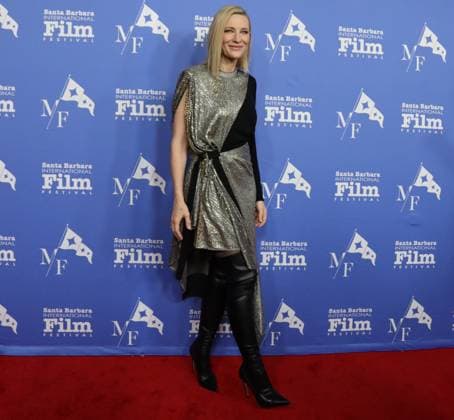 February 10, 2023, Santa Barbara, California, U.S: Movie Star Cate Blanchett on the Red Carpet at the historic Arlington Theater where she is receiving the Outstanding Performer of the Year Award at the Santa Barbara International FIlm Festival (SBIFF) for her performance in ToÂ¡r on February 10, 2023. Santa Barbara U.S. - ZUMAk144 20230210_znp_k144_043 Copyright: xAmyxKatzx