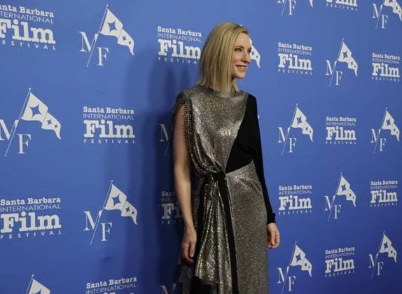 February 10, 2023, Santa Barbara, California, U.S: Movie Star Cate Blanchett on the Red Carpet at the historic Arlington Theater where she is receiving the Outstanding Performer of the Year Award at the Santa Barbara International FIlm Festival (SBIFF) for her performance in ToÂ¡r on February 10, 2023. Santa Barbara U.S. - ZUMAk144 20230210_znp_k144_047 Copyright: xAmyxKatzx