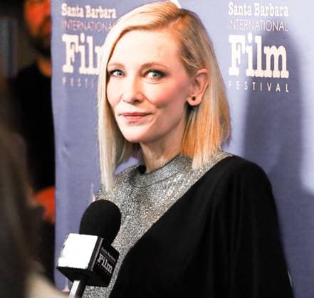 February 10, 2023, Santa Barbara, California, U.S: Movie Star Cate Blanchett on the Red Carpet at the historic Arlington Theater where she is receiving the Outstanding Performer of the Year Award at the Santa Barbara International FIlm Festival (SBIFF) for her performance in ToÂ¡r on February 10, 2023. Santa Barbara U.S. - ZUMAk144 20230210_znp_k144_052 Copyright: xAmyxKatzx