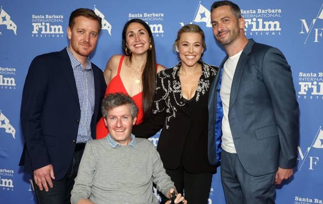 10 February 2023 -Santa Barbara, California - Christopher Burke, Sandra Abrevaya, Brian Wallach, Rachel Platten of the Year Award - 38th Annual Santa Barbara International Film Festival held at The Arlington Theatre in Santa Barbara. Santa Barbara USA - ZUMAa123 20230210_zaa_a123_106 Copyright: xFSx