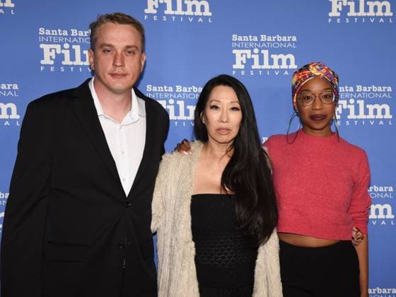 11 February 2023 - Los Angeles, California - (L-R) Angie Wang, Richie Stephens and Maya Lynne Robiso. Outstanding Performer of the Year Award, 38th Annual Santa Barbara International Film Festival at Arlington Theatre. Photo Credit: Billy Bennight AdMedia 288510 2023-02-11 California Santa Barbara Etats-Unis  Copyright: xAdMediax STAR_288510_129
