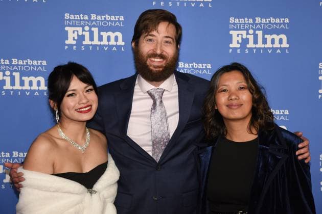 11 February 2023 - Los Angeles, California - (L-R) Caylee So, Chrisna Chhor and Frank Martinez. Outstanding Performer of the Year Award, 38th Annual Santa Barbara International Film Festival at Arlington Theatre. Photo Credit: Billy Bennight AdMedia 288510 2023-02-11 California Santa Barbara Etats-Unis  Copyright: xAdMediax STAR_288510_135