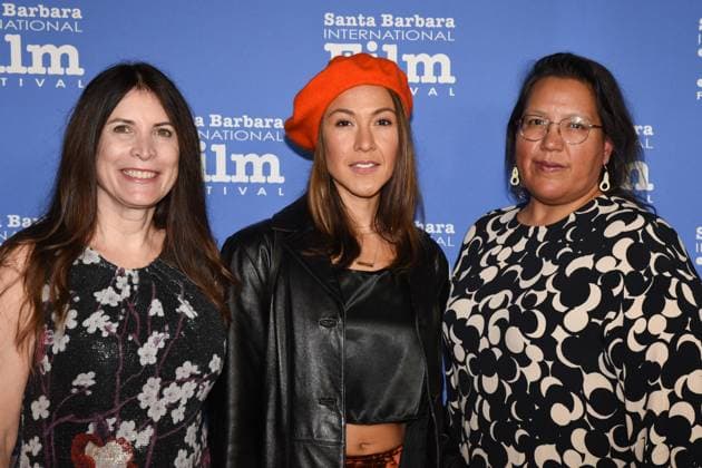 11 February 2023 - Los Angeles, California - (L-R) Paula Devonshire, Elle-Maija Tailfeathers and Darlene Naponse. Outstanding Performer of the Year Award, 38th Annual Santa Barbara International Film Festival at Arlington Theatre. Photo Credit: Billy Bennight AdMedia 288510 2023-02-11 California Santa Barbara Etats-Unis  Copyright: xAdMediax STAR_288510_140