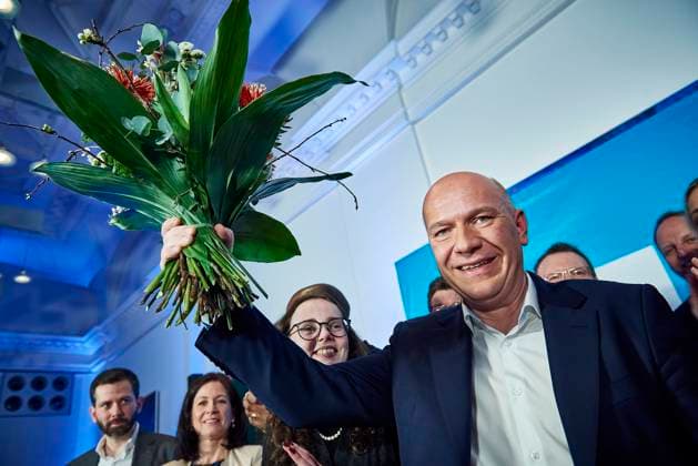 Bilder des Jahres 2023, News 02 Februar News Themen der Woche KW06 Wahlen in Berlin: Wahlsieger Kai Wegner DEU,Deutschland, Berlin,12.02.2023: Spitzenkandidat Kai Wegner hat mit der CDU ein starkes Wahlergebnis eingefahren. Die CDU ist stärkste Partei im Berliner Abgeordnetenhaus. *** Elections in Berlin election winner Kai Wegner DEU,Germany, Berlin,12 02 2023 top candidate Kai Wegner has brought in a strong election result with the CDU The CDU is the strongest party in the Berlin House of Representatives