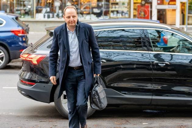 13.02.2023,Berlin,Deutschland,ein Tag nach der Wiederholung zur Wahl zum Abgeordnetenhaus von Berlin und zu den Bezirksverordnetenversammlungen.Tagung Landesvorstand der CDU Berlin.Ankunft Thomas Heilmann *** 13 02 2023,Berlin,Germany,one day after the rerun for the election to the Berlin House of Representatives and district councils meeting state executive committee of the CDU Berlin arrival Thomas Heilmann