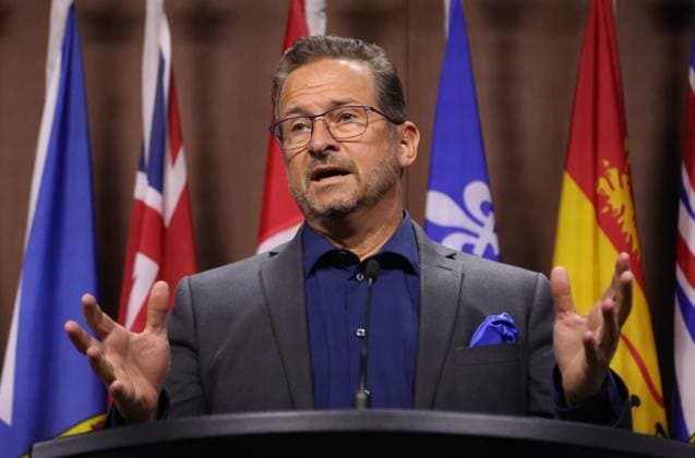 February 13, 2023, Ottawa, ON, Canada: Bloc leader Yves-Francois Blanchet speaks during a press conference on Parliament Hill in Ottawa on Monday, February 13, 2023. Ottawa Canada  - ZUMAc35_ 20230213_zaf_c35_029 Copyright: xPatrickxDoylex