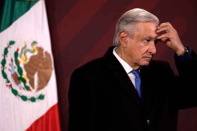 President of Mexico in press conference February 13, 2023, Mexico City, Mexico: Mexico s president, Andres Manuel Lopez Obrador at his daily morning conference before reporters at the National Palace in Mexico City. on February 13, 2023 in Mexico City, Mexico (Photo by Luis Barron Eyepix Group). Copyright: x<author >x xEyepixxGroupx LB20230213_AMLO11