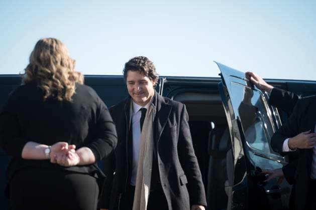 February 14, 2023, Mississauga, ONT, CANADA: Prime Minister Justin Trudeau arrives at the state funeral for former Mississauga mayor Hazel McCallion at the Paramount Fine Foods Centre in Mississauga, Ont., on Tuesday, February 14, 2023. Mississauga CANADA  - ZUMAc35_ 20230214_zaf_c35_041 Copyright: xTijanaxMartinx