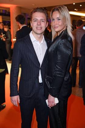 Joel Beckenbauer with girlfriend Jessica Martl at the ASKANIA AWARD 2023 at the Berlin Capital Club in Berlin on 14 02 2023
