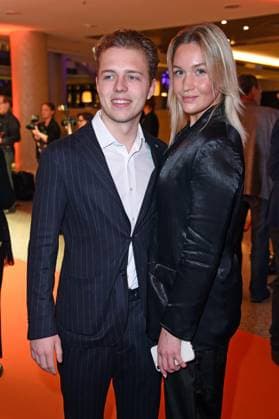 Joel Beckenbauer with girlfriend Jessica Martl at the ASKANIA AWARD 2023 at the Berlin Capital Club in Berlin on 14 02 2023