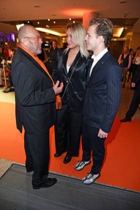 Leonhard R Mueller Askania , Joel Beckenbauer with girlfriend Jessica Martl at the ASKANIA AWARD 2023 at the Berlin Capital Club in Berlin on 14 02 2023