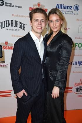 Joel Beckenbauer with girlfriend Jessica Martl at the ASKANIA AWARD 2023 at the Berlin Capital Club in Berlin on 14 02 2023