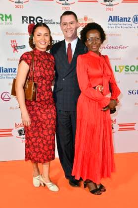 Rachel Hermlin, Andrej Hermlin and Joyce Hermlin at the presentation of the Askania Award 2023 at the Capital Club in the Hilton Hotel Berlin, 14 02 2023 Foto:xN.xKubelkax xFuturexImage