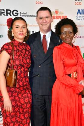 Rachel Hermlin, Andrej Hermlin and Joyce Hermlin at the presentation of the Askania Award 2023 at the Capital Club in the Hilton Hotel Berlin, 14 02 2023 Foto:xN.xKubelkax xFuturexImage