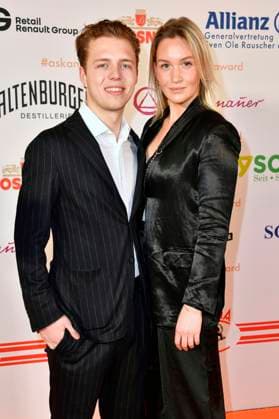 Joel Beckenbauer with girlfriend Jessica Martl at the Askania Award 2023 ceremony at the Capital Club in the Hilton Hotel Berlin, 14 02 2023 Foto:xN.xKubelkax xFuturexImage