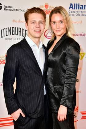 Joel Beckenbauer with girlfriend Jessica Martl at the Askania Award 2023 ceremony at the Capital Club in the Hilton Hotel Berlin, 14 02 2023 Foto:xN.xKubelkax xFuturexImage