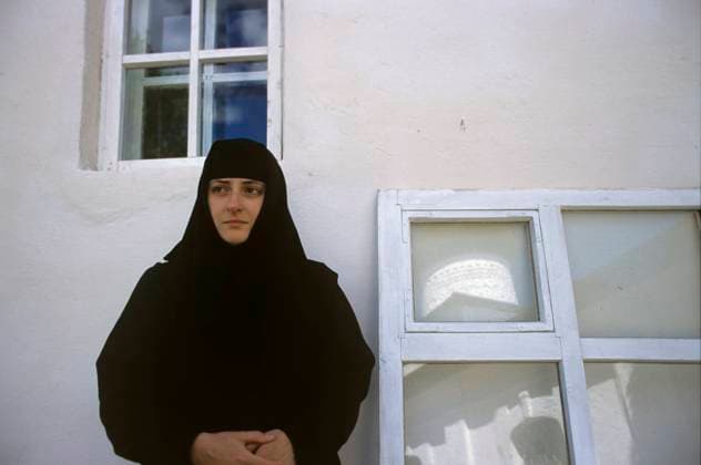 Nun Ksenia 542061 29.12.1995 Nun Ksenia is a choir leader at the Snetogorsky Convent. M. Yurchenko Sputnik Pskov Russia  Copyright: xM.xYurchenkox