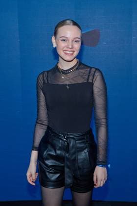 Lilly Joan Gutzeit Presentation of the Blue Flower Award 2023 by Romance TV in THE REED in Berlin on 15 02 2023 Blue Flower Award 2023