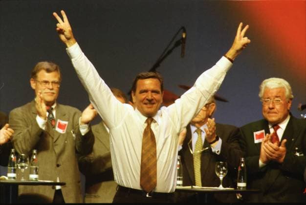 German chancellor Gerhard Schroeder Schröder the year 2000. *** German chancellor Gerhard Schroeder Schröder the year 2000