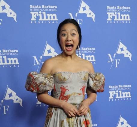 February 15, 2023, Santa Barbara, California, U.S: Stephanie Hsu, star of the highly acclaimed film Ã¢â‚¬oeEverything Everywhere All at OnceÃ¢â‚¬Â, brings beauty and charm to the Santa Barbara International Film FestivalÃ¢â‚¬â ¢s Red Carpet on February 15, 2023 and the historic Arlington Theater, where she has come to accept the Virtuosos Award, which honors Ã¢â‚¬oeup-and-comingÃ¢â‚¬Â actors for achieving a breakthrough performance. Santa Barbara U.S. - ZUMAk144 20230215_znp_k144_048 Copyright: xAmyxKatzx