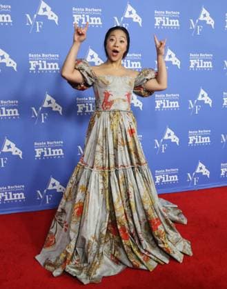 February 15, 2023, Santa Barbara, California, U.S: Stephanie Hsu, star of the highly acclaimed film Ã¢â‚¬oeEverything Everywhere All at OnceÃ¢â‚¬Â, brings beauty and charm to the Santa Barbara International Film FestivalÃ¢â‚¬â ¢s Red Carpet on February 15, 2023 and the historic Arlington Theater, where she has come to accept the Virtuosos Award, which honors Ã¢â‚¬oeup-and-comingÃ¢â‚¬Â actors for achieving a breakthrough performance. Santa Barbara U.S. - ZUMAk144 20230215_znp_k144_052 Copyright: xAmyxKatzx