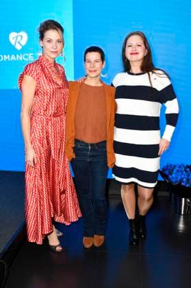 Jessica Ginkel, Anne Düe and Josephine Schmidt at the presentation of the Blaue Blume Award 2023 at The Reed Berlin, 15 02 2023 Foto:xN.xKubelkax xFuturexImage