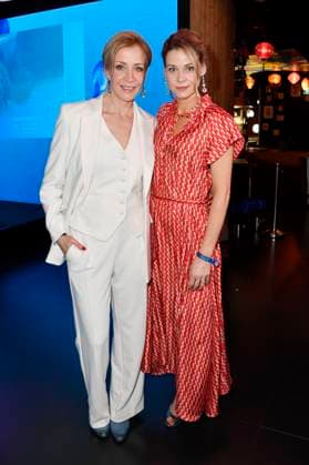 Annika Ernst and Jessica Ginkel at the presentation of the Blue Flower Award 2023 at The Reed Berlin, 15 02 2023 Foto:xN.xKubelkax xFuturexImage