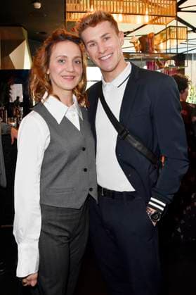 Anne Roemeth and Lukas Sauer at the presentation of the Blaue Blume Award 2023 at The Reed Berlin, 15 02 2023 Foto:xN.xKubelkax xFuturexImage