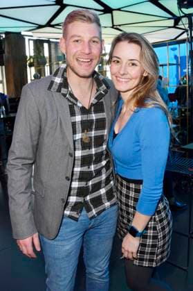 Hannes Schmid and Luisa Wietzorek at the presentation of the Blaue Blume Award 2023 at The Reed Berlin, 15 02 2023 Foto:xN.xKubelkax xFuturexImage
