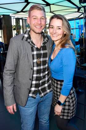 Hannes Schmid and Luisa Wietzorek at the presentation of the Blaue Blume Award 2023 at The Reed Berlin, 15 02 2023 Foto:xN.xKubelkax xFuturexImage