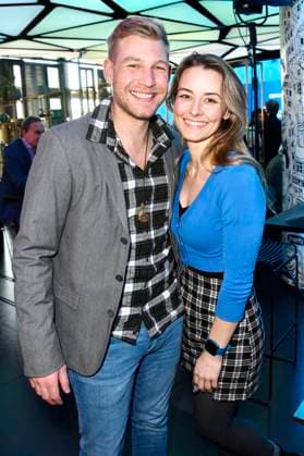 Hannes Schmid and Luisa Wietzorek at the presentation of the Blaue Blume Award 2023 at The Reed Berlin, 15 02 2023 Foto:xN.xKubelkax xFuturexImage