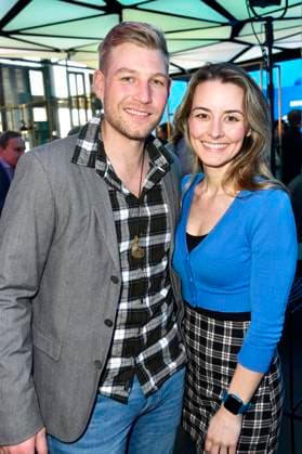 Hannes Schmid and Luisa Wietzorek at the presentation of the Blaue Blume Award 2023 at The Reed Berlin, 15 02 2023 Foto:xN.xKubelkax xFuturexImage
