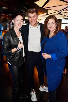 Guest, Lukas Sauer and Rebecca Immanuel at the presentation of the Blaue Blume Award 2023 at The Reed Berlin, 15 02 2023 Foto:xN.xKubelkax xFuturexImage