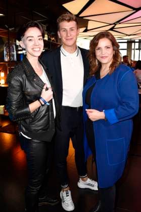 Guest, Lukas Sauer and Rebecca Immanuel at the presentation of the Blaue Blume Award 2023 at The Reed Berlin, 15 02 2023 Foto:xN.xKubelkax xFuturexImage