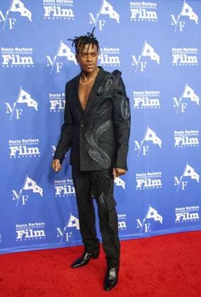 February 15, 2023, Santa Barbara, California, U.S: Jeremy Pope, star of The Inspection, charms on the Santa Barbara International Film Festivalâ€⠢s Red Carpet, February 15, 2023, at the historic Arlington Theater, where he has come to accept the Virtuosos Award, which honors â€oeup-and-coming†actors for achieving a breakthrough performance. Santa Barbara U.S. - ZUMAk144 20230215_znp_k144_189 Copyright: xAmyxKatzx