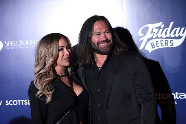 February 17, 2023, Scottsdale, Arizona, USA: Michelle Mangan and Johnny Damon (L-R) at the Friday Beers Red Carpet Presented by W Scottsdale & E11even Miami at the W Scottsdale in Scottsdale, Arizona. Scottsdale USA - ZUMAg247 20230217_znp_g247_010 Copyright: xGagexSkidmorex