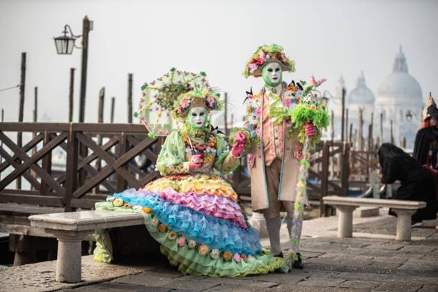 News Bilder des Tages February 18, 2023, Venice, Italy: Venice, Italy, San Marco, February 18, 2023, Venice Carnival (San Marco Square) during Masks of Venice Carnival 2023 - News. Venice Italy  - ZUMAl164 20230218_zsa_l164_128 Copyright: xLuigixBerengox