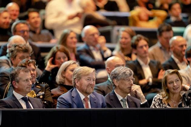 ROTTERDAM - King Willem-Alexander during the men s singles final on the last day of the tennis tournament ABN AMRO Open in Ahoy. ANP SANDER KONING netherlands out - belgium out  Copyright: xx x463131458x originalFilename: 463131458.jpg