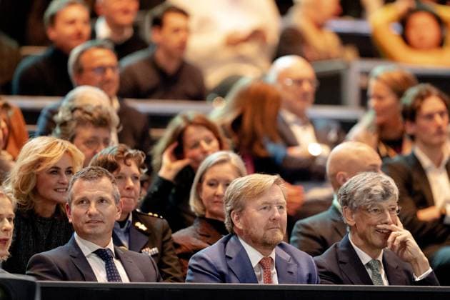 ROTTERDAM - King Willem-Alexander during the men s singles final on the last day of the ABN AMRO Open tennis tournament in Ahoy. ANP SANDER KONING netherlands out - belgium out  Copyright: xx x463131475x originalFilename: 463131475.jpg