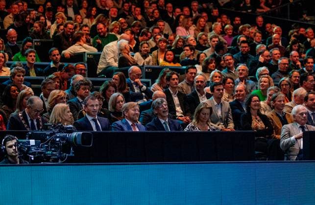 19-02-2023 Rotterdam King Willem-Alexander visited the exhibition in Rotterdam Ahoy with highlights from the history of the ATP 500 tournament and the men s singles final of the 50th edition of the ABN AMRO Open tennis tournament in Rotterdam Ahoy. Â  Copyright: xPPEx