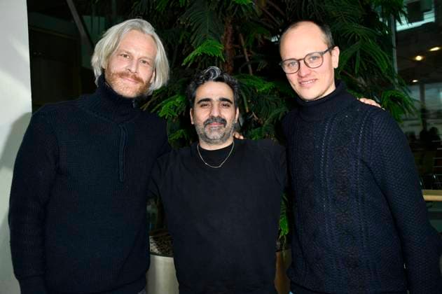 Florian Schewe, Cem Kaya and Claus Reichel at the award ceremony of the Prize of German Film Critics 2023 at the Academy of Arts Berlin, 19 02 2023 Foto:xN.xKubelkax xFuturexImage