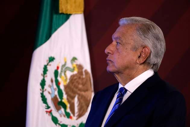 President of Mexico at a press conference at the National Palace February 20, 2023, Mexico City, Mexico: Mexican President Andres Manuel Lopez Obrador at the daily morning press conference at the National Palace in Mexico City. on February 20, 2023 in Mexico City, Mexico (Photo by Luis Barron Eyepix Group). Copyright: x<author >x xEyepixxGroupx LB20230220_AMLO_MX6