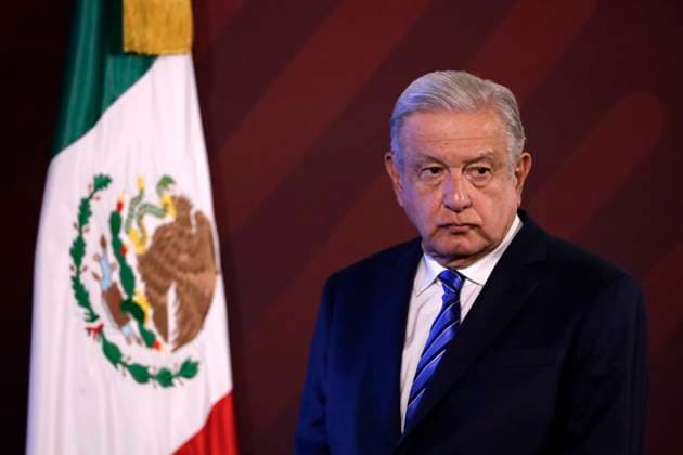 President of Mexico at a press conference at the National Palace February 20, 2023, Mexico City, Mexico: Mexican President Andres Manuel Lopez Obrador at the daily morning press conference at the National Palace in Mexico City. on February 20, 2023 in Mexico City, Mexico (Photo by Luis Barron Eyepix Group). Copyright: x<author >x xEyepixxGroupx LB20230220_AMLO_MX7