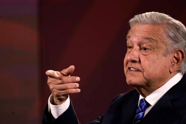 President of Mexico at a press conference at the National Palace February 20, 2023, Mexico City, Mexico: Mexican President Andres Manuel Lopez Obrador at the daily morning press conference at the National Palace in Mexico City. on February 20, 2023 in Mexico City, Mexico (Photo by Luis Barron Eyepix Group). Copyright: x<author >x xEyepixxGroupx LB20230220_AMLO_MX34