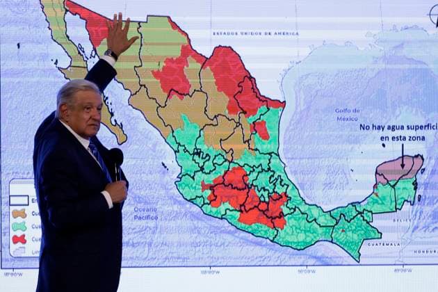 February 20, 2023, Mexico City, Mexico: Mexican President Andres Manuel Lopez Obrador at the daily morning press conference at the National Palace in Mexico City. on February 20, 2023 in Mexico City, Mexico Mexico City Mexico - ZUMAe321 20230220_zia_e321_108 Copyright: x<authorx
