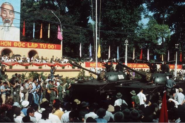 SCANPIX SWEDEN, 1975 05 14 Military parade in Vietnam The first military parade after the end of the Vietnam War in Ho Chi Minh City Saigon Military parade x20360x  Copyright: xTTx 20360