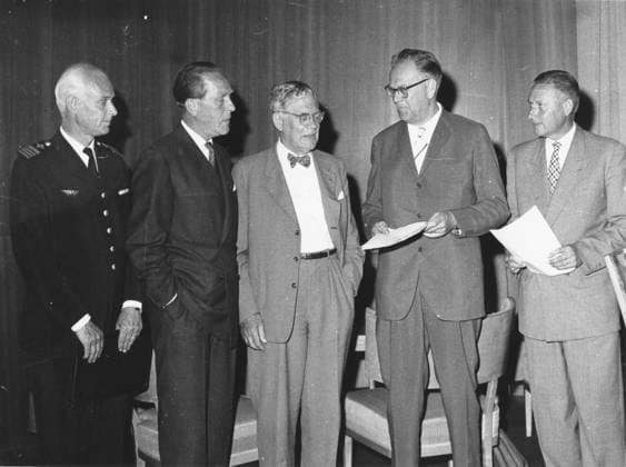 STOCKHOLM 1960 07 18 Stig Wennerström in the Cabinet, Sven Andersson, Östen UndÃ n, Tage Erlander STOCKHOLM SWEDEN x190x  Copyright: xRolandxJansson SCANPIXxSVERIGE TTx STATSRADSBEREDNINGEN