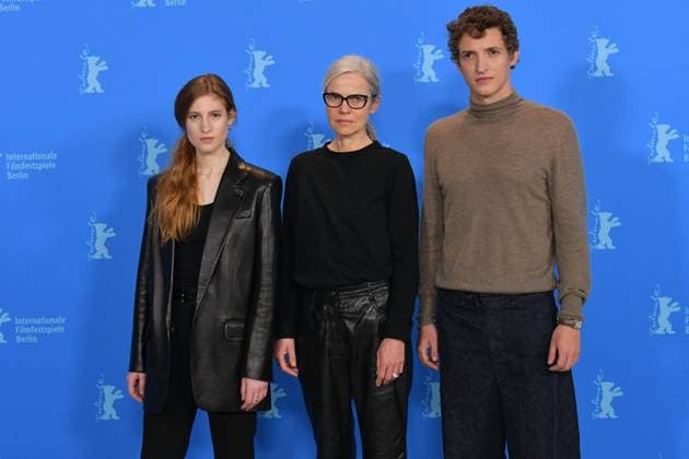 73rd Berlinale. Berlin International Film Festival. Photocall with MUSIC movie cast Angela Schanelec Aliocha Schneider Agathe Bonitzer Thomas Bohlen Starface 288848 2023-02-21 Berlin Allemagne  Copyright: xThomasxBohlenx STAR_288848_012