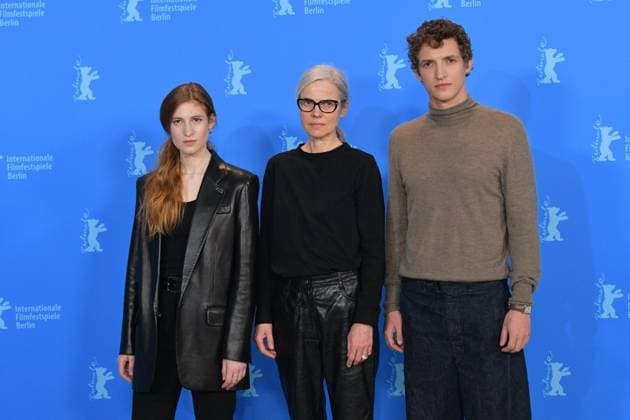 73rd Berlinale. Berlin International Film Festival. Photocall with MUSIC movie cast Angela Schanelec Aliocha Schneider Agathe Bonitzer Thomas Bohlen Starface 288848 2023-02-21 Berlin Allemagne  Copyright: xThomasxBohlenx STAR_288848_016